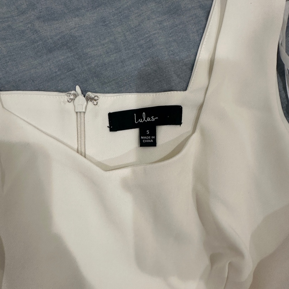 Lulu's White Cut-Out Midi Dress - Picture 3 of 4